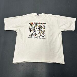 Vintage 90s New Orleans We be party'n graphic party alcohol humor tee shirt
